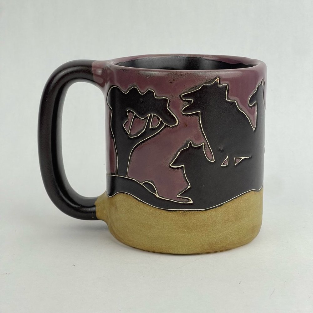 New Without Box Mara Mexico Howling Wolves 16oz Stoneware Pottery Coffee Mug